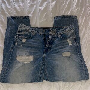 Lucky Brand Relaxed Fit Distressed Blue Jeans